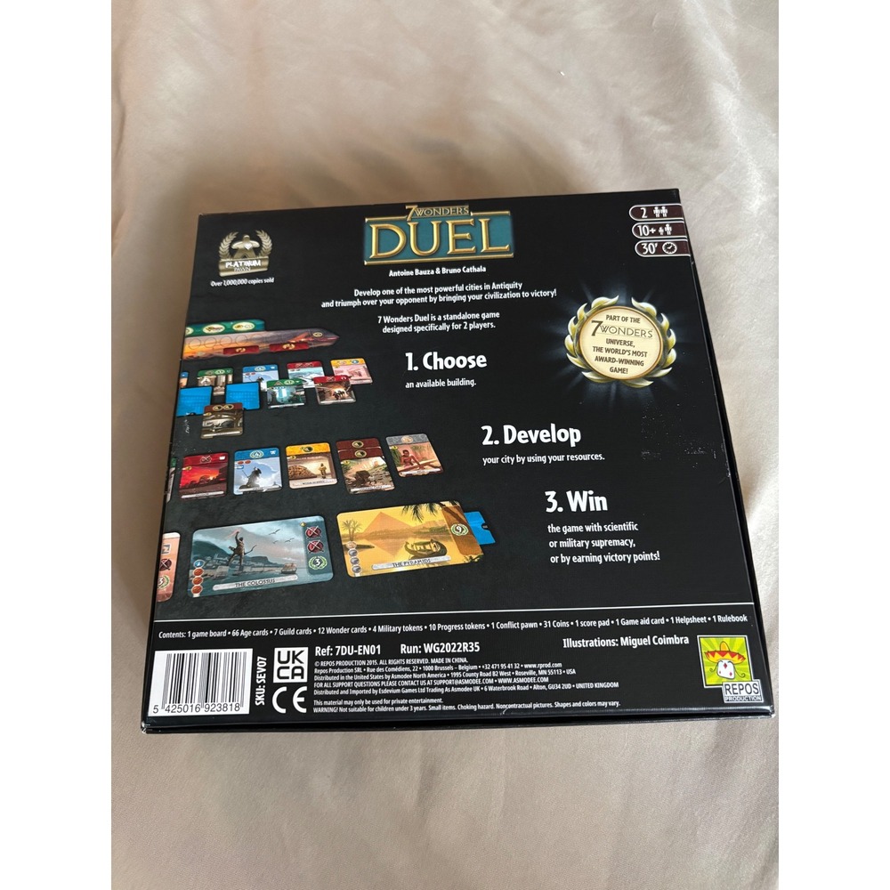 7 Wonders Duel Board Game Repos Production 2 Player Strategy Game 7DU-EN01 - Picture 2 of 3
